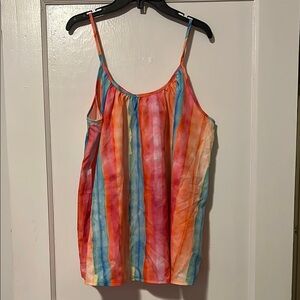 Relaxed Orange and Red Sleeveless Camisole